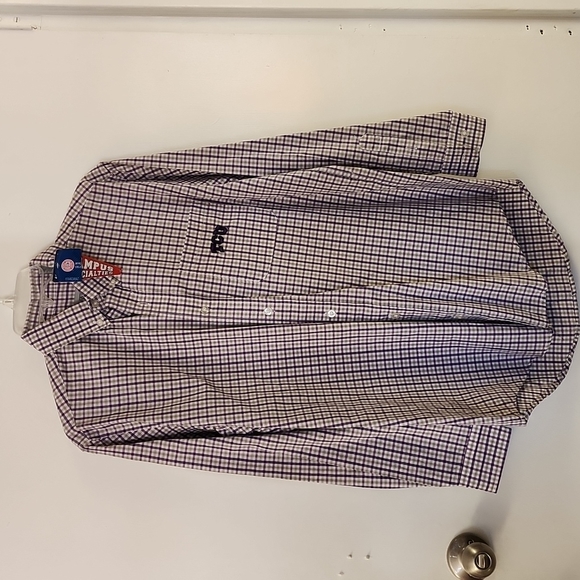 🏈NWT! Mens Plaid TCU Button up Shirt Size Small - Picture 1 of 3